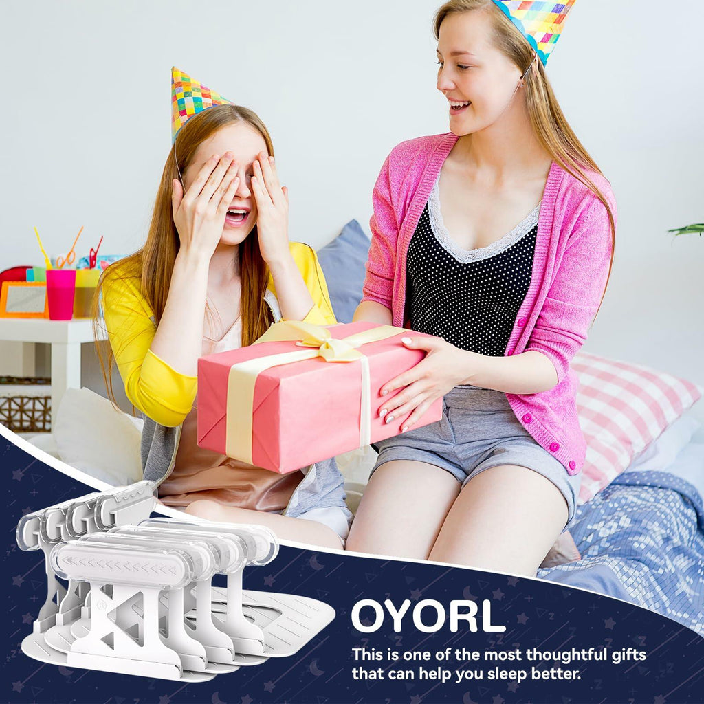 OYORL Lock & Secure Bed Sheet Holders No-Slip Clips White Standard Size