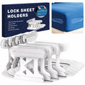 OYORL Lock & Secure Bed Sheet Holders No-Slip Clips White Standard Size